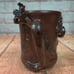 Face Mug Handmade Studio Art Brown Stoneware Pottery Eyeglasses Signed Rustic