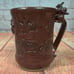Face Mug Handmade Studio Art Brown Stoneware Pottery Eyeglasses Signed Rustic