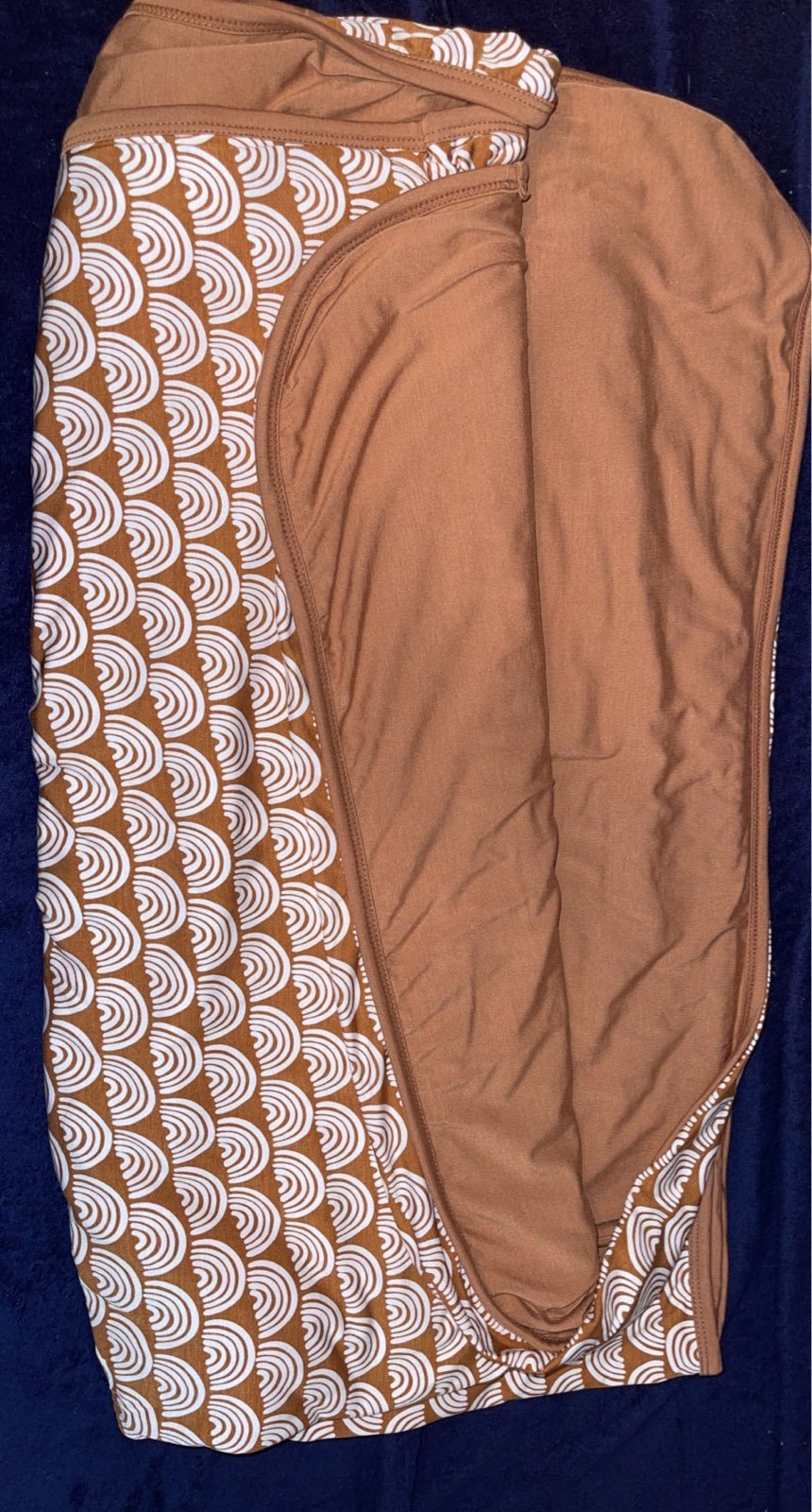 little sleepies rust rainbow blanket