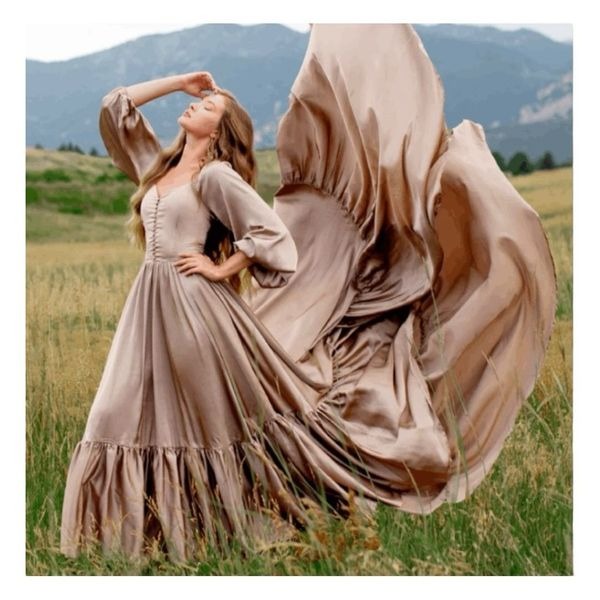 Joyfolie Lorna Impact Dress Wedding Dress Maxi Dress Stone Textured Shine M