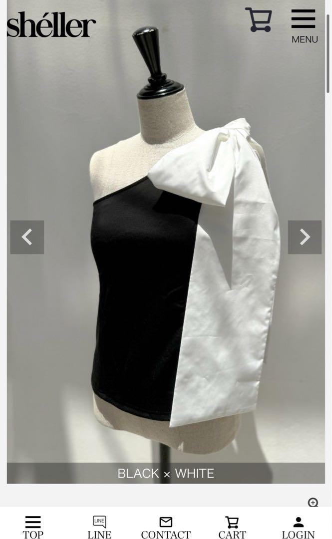sheller one-shoulder ribbon top