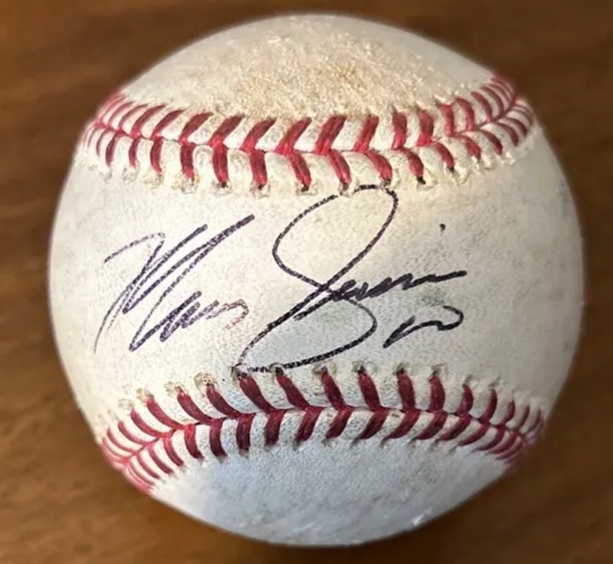 Marcus Semien WS Champion, Texas Rangers Signed OMLB!