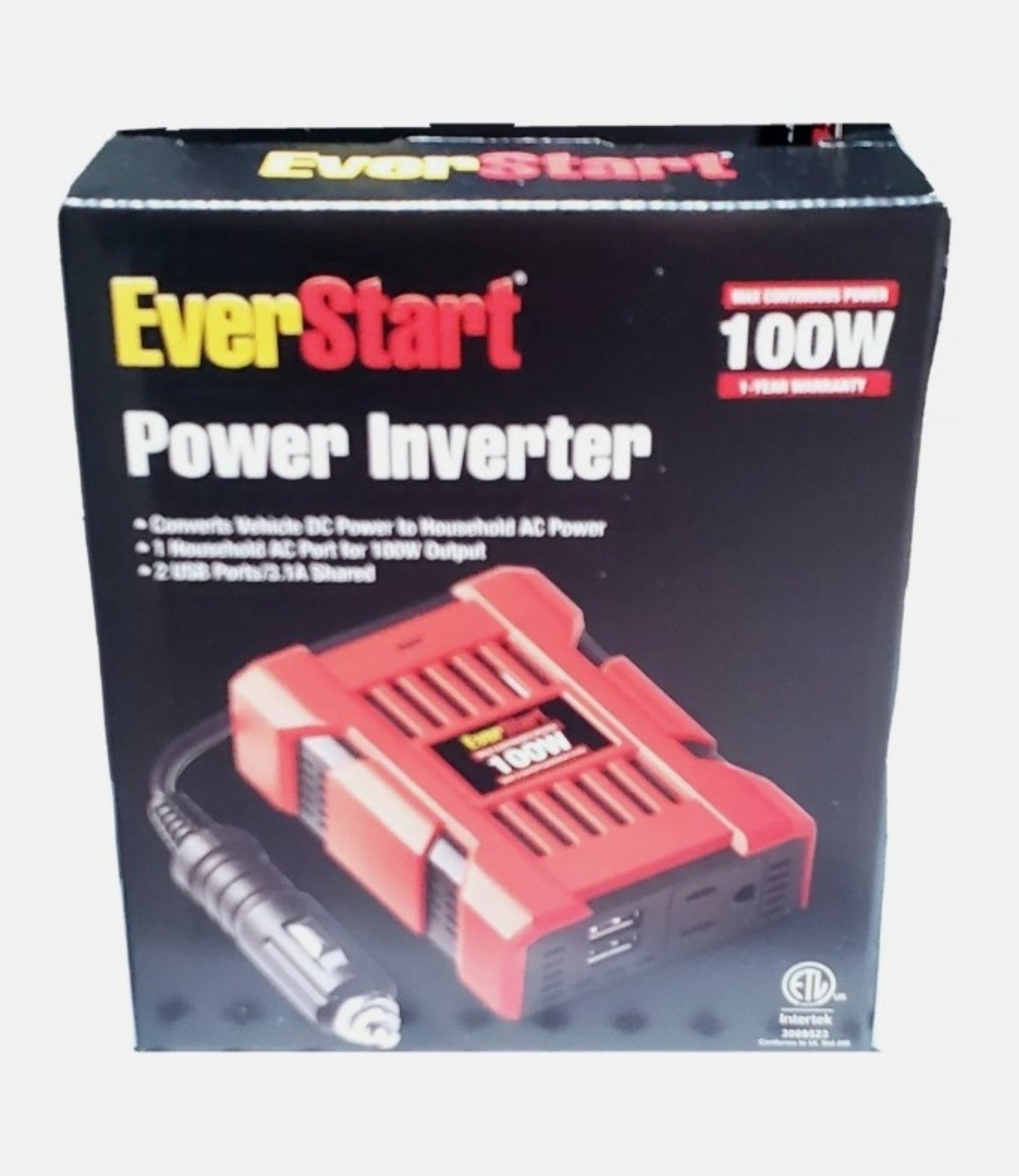 Everstart Power Inverter / 2 USB Ports, and 1 AC Port
