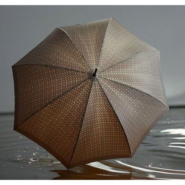 Authentic Louis Vuitton Monogram Logo LV Parasol Umbrella, Wood Handle READ
