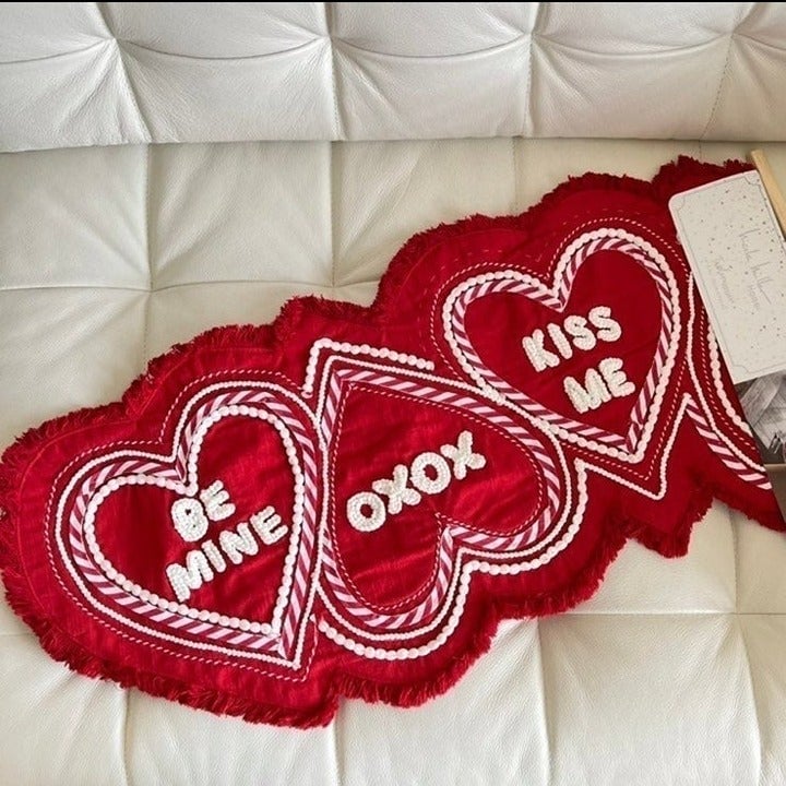 Nicole Miller Red Heart Table Runner - Valentine’s Day