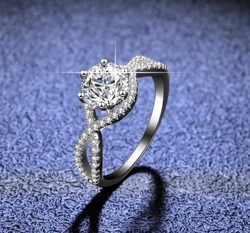 *BIG SALE*Infinity Diamond Wedding Ring Size 6,7,8,9
