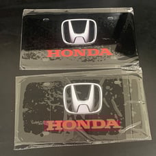 Honda Brand New Front Vanity Metal Plate Frame Holder (2 Pack)