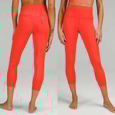 Lululemon Align High-Rise Lined Crop Sz 8/23 In Solar Orange