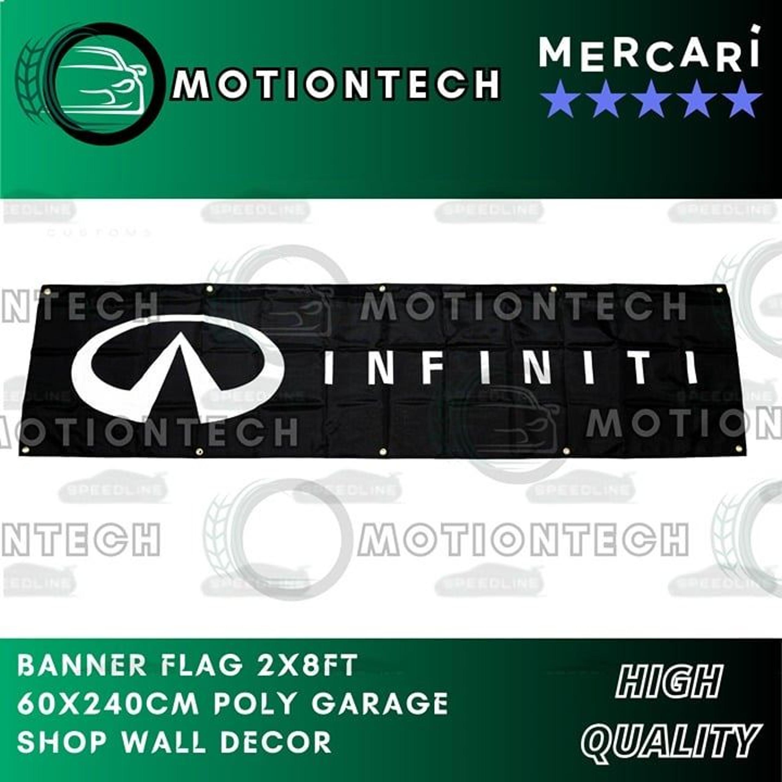 Infiniti Banner Flag 2x8ft 60x240cm Poly Garage Shop Wall Decoration New
