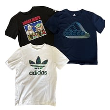 Adidas Logo 3 Stripe Star Wars T-shirt Bundle Lot Boys Youth M 10 11 12