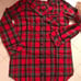 vs flannel pj button down sleep shirt xs