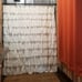 Ruffle Shower Curtain | Floral Textured Vintage Chic Farmhouse Style Design