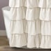 Ruffle Shower Curtain | Floral Textured Vintage Chic Farmhouse Style Design