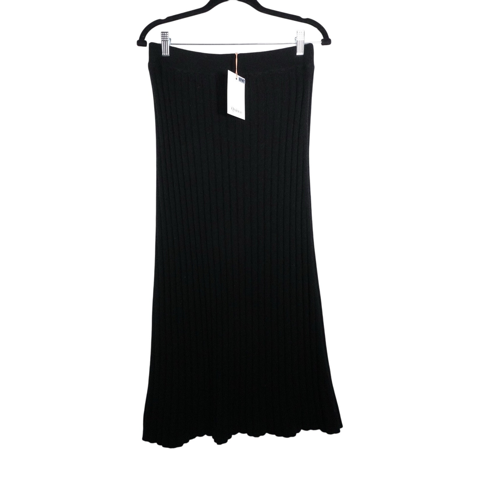New Quince Women’s Mongolian Cashmere Midi Skirt Black Size Small 0747