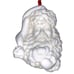 Vintage Mark Klaus White 3D Christmas Holiday Ornament Santa Holiday Scene