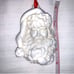 Vintage Mark Klaus White 3D Christmas Holiday Ornament Santa Holiday Scene