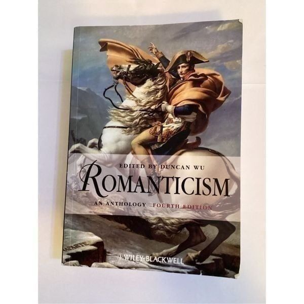romanticism: An Anthology (Blackwell Anthologies) Book Fast Free Shipping