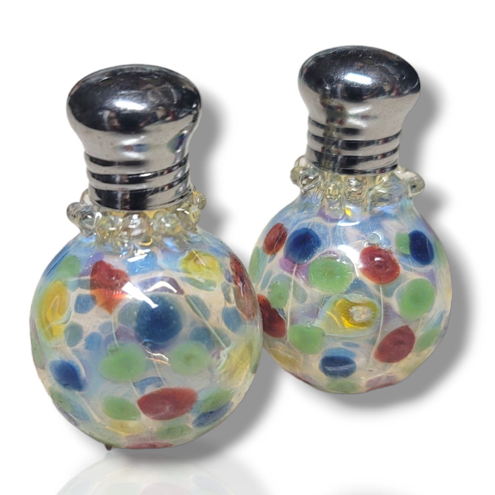 Salt and Pepper Shaker Hand-blown Lampworking Glass