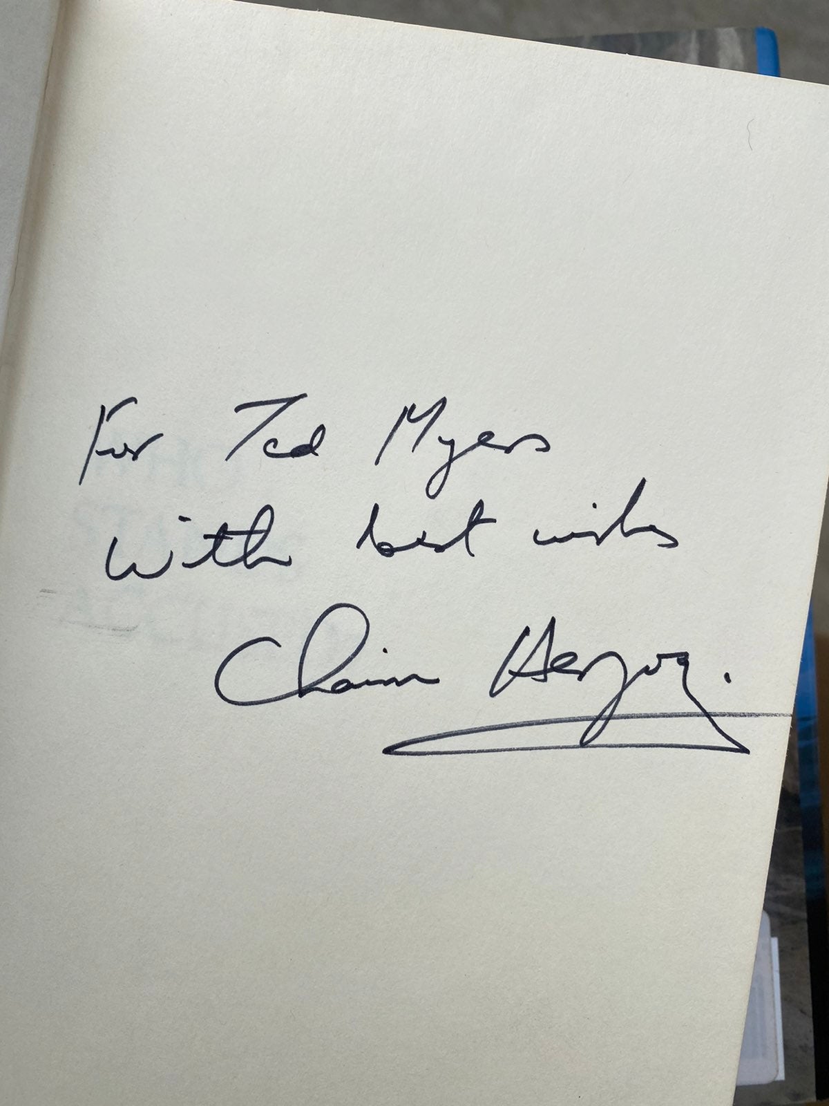 WHO STANDS ACCUSED SIGNED CHAIM HERZOG