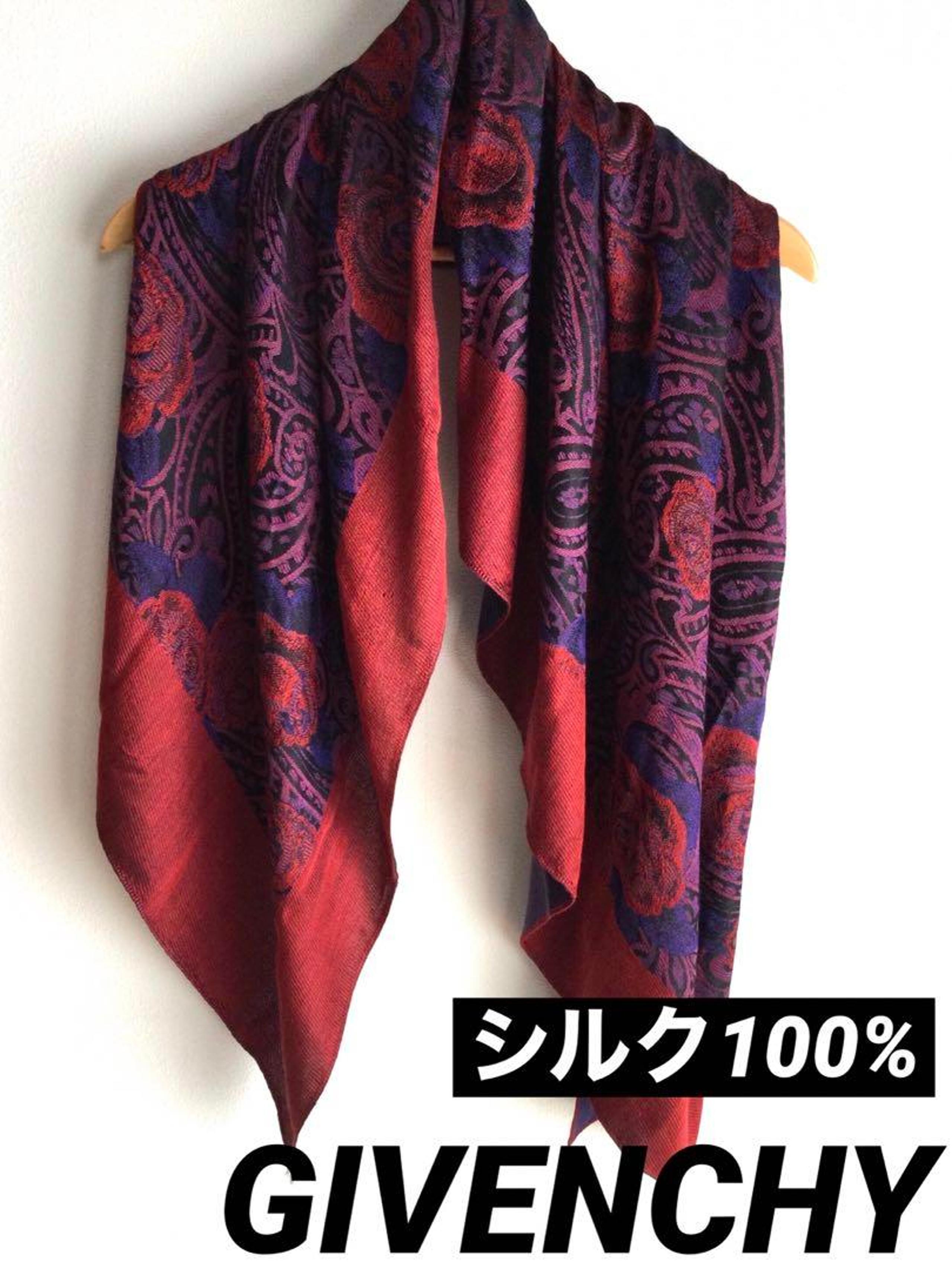 GIVENCHY: Givenchy stole shawl muffler large size 100% silk