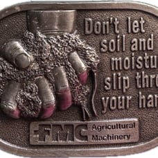 FMC Agricultural Machinery Bergamot Belt Buckle Don’t Let Soil Slip Through Hand