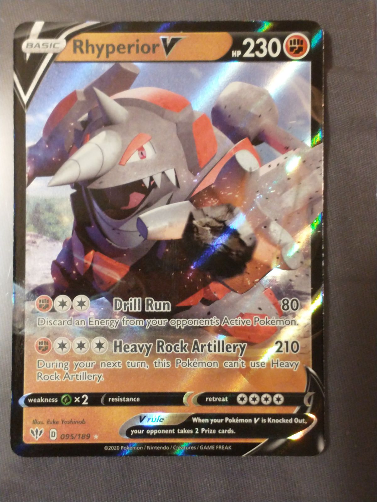Rhyperior V Pokemon Trading Card