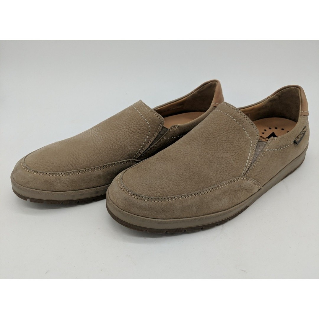 Mephisto Shoes Mens 8.5 Tan/Khaki Leather Slip On Cool Air Loafers
