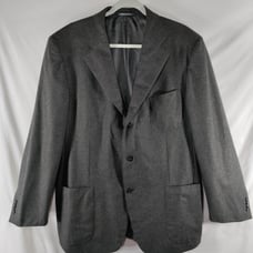 Ermenegildo Zegna Neiman Marcus Suit Coat Men 100% Wool Dark Gray Chest meas 46R