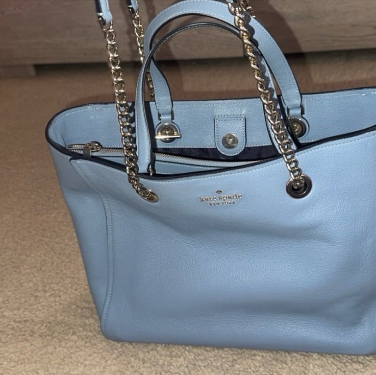 Kate Spade Blue Infinite Large Triple Compartment Tote