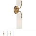 Designer Fountain Manhasset 2 Light old satin brass wall sconce wall light