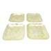 Vintage Square Capiz Mother of Pearl Plates Set of 4 Mid Century Beach Hawaii 6