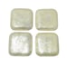 Vintage Square Capiz Mother of Pearl Plates Set of 4 Mid Century Beach Hawaii 6
