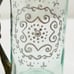 Silver Gem and Ornate Beer Mug Steel Handle Hand Etched Design 22 ounces