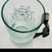 Silver Gem and Ornate Beer Mug Steel Handle Hand Etched Design 22 ounces