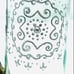 Silver Gem and Ornate Beer Mug Steel Handle Hand Etched Design 22 ounces