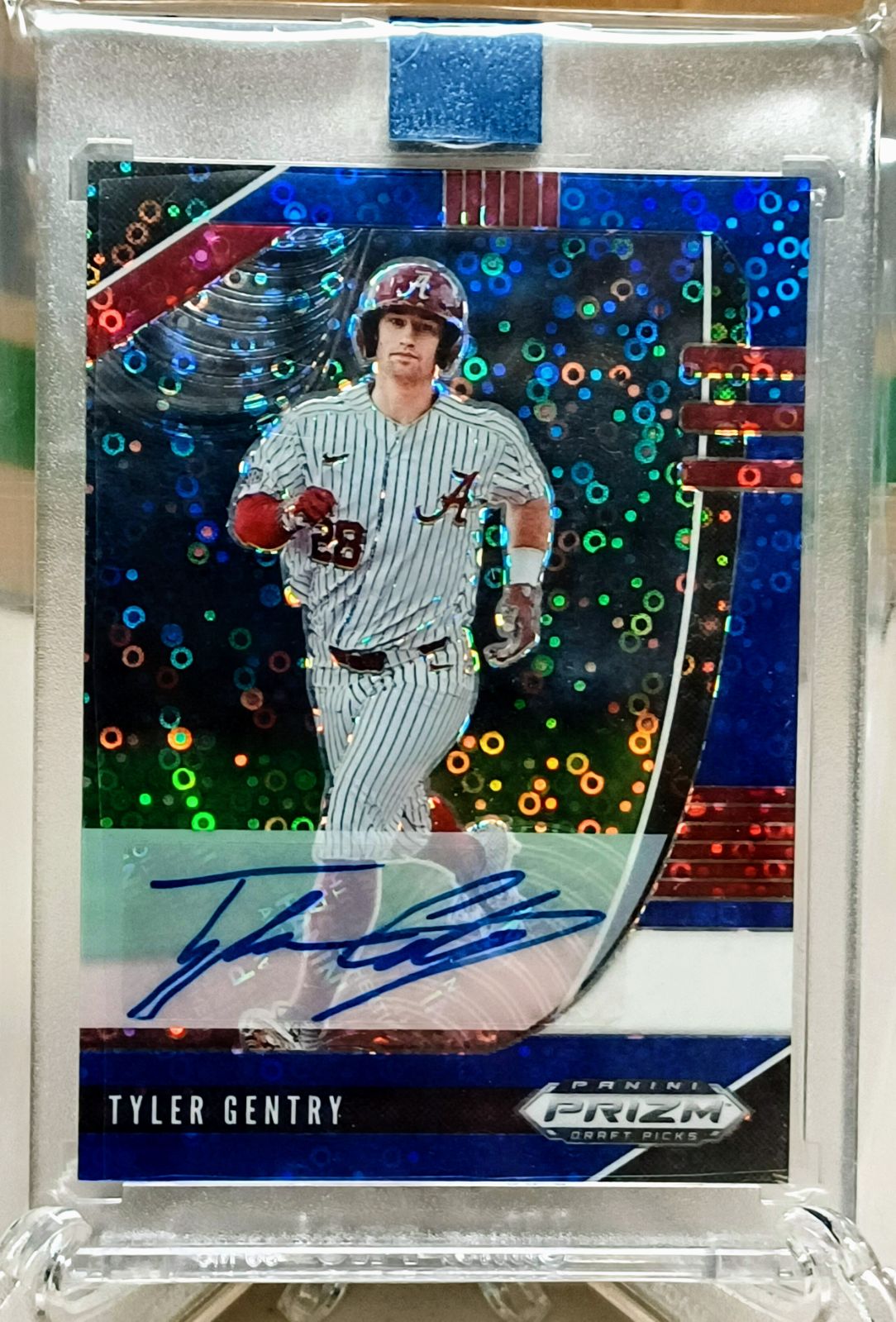 Tyler Gentry 2020 Panini - Prizm Draft Picks Blue Donut Circles Auto /25!!