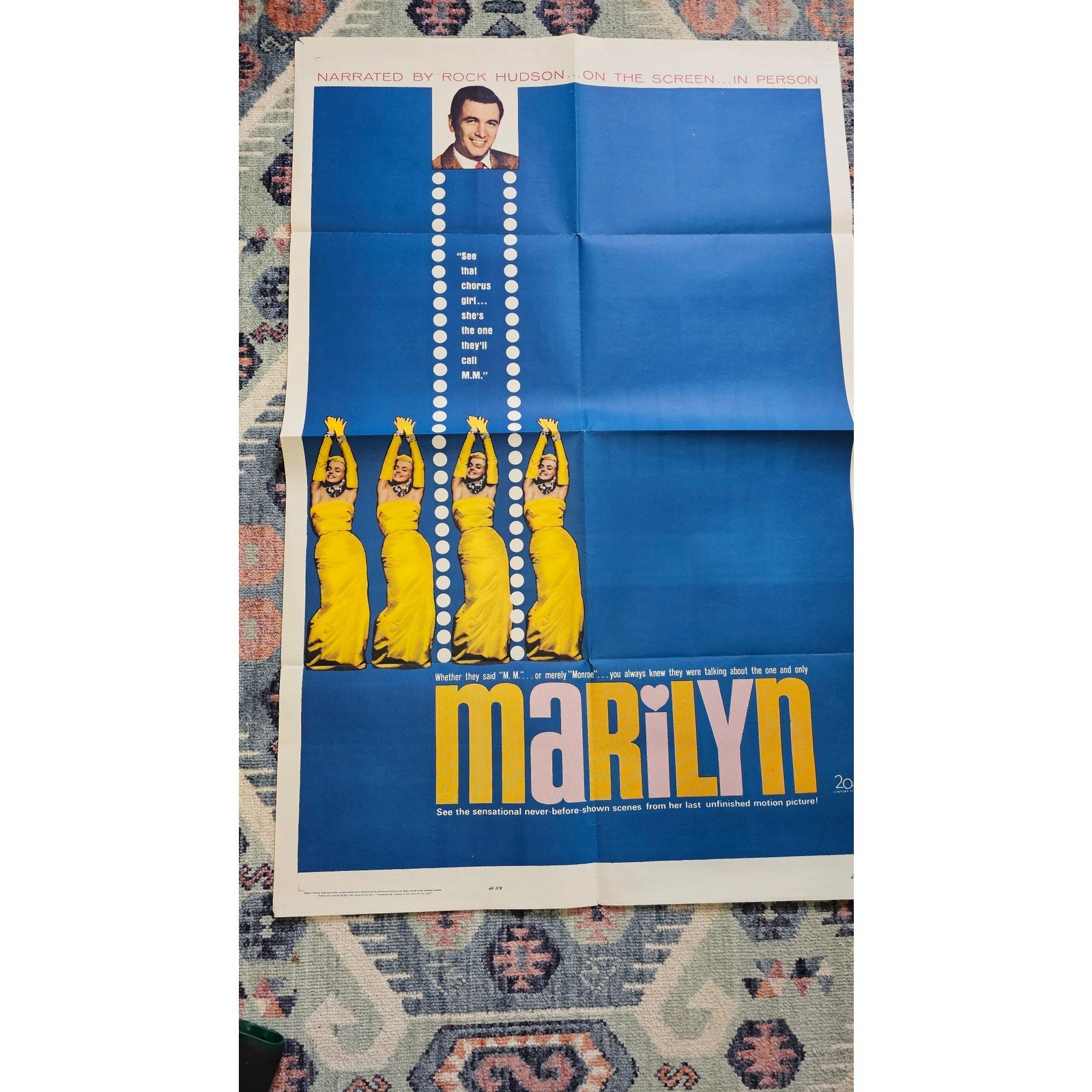 Marilyn Original Movie Poster Marilyn Monroe Rock Hudson *Hollywood Posters*