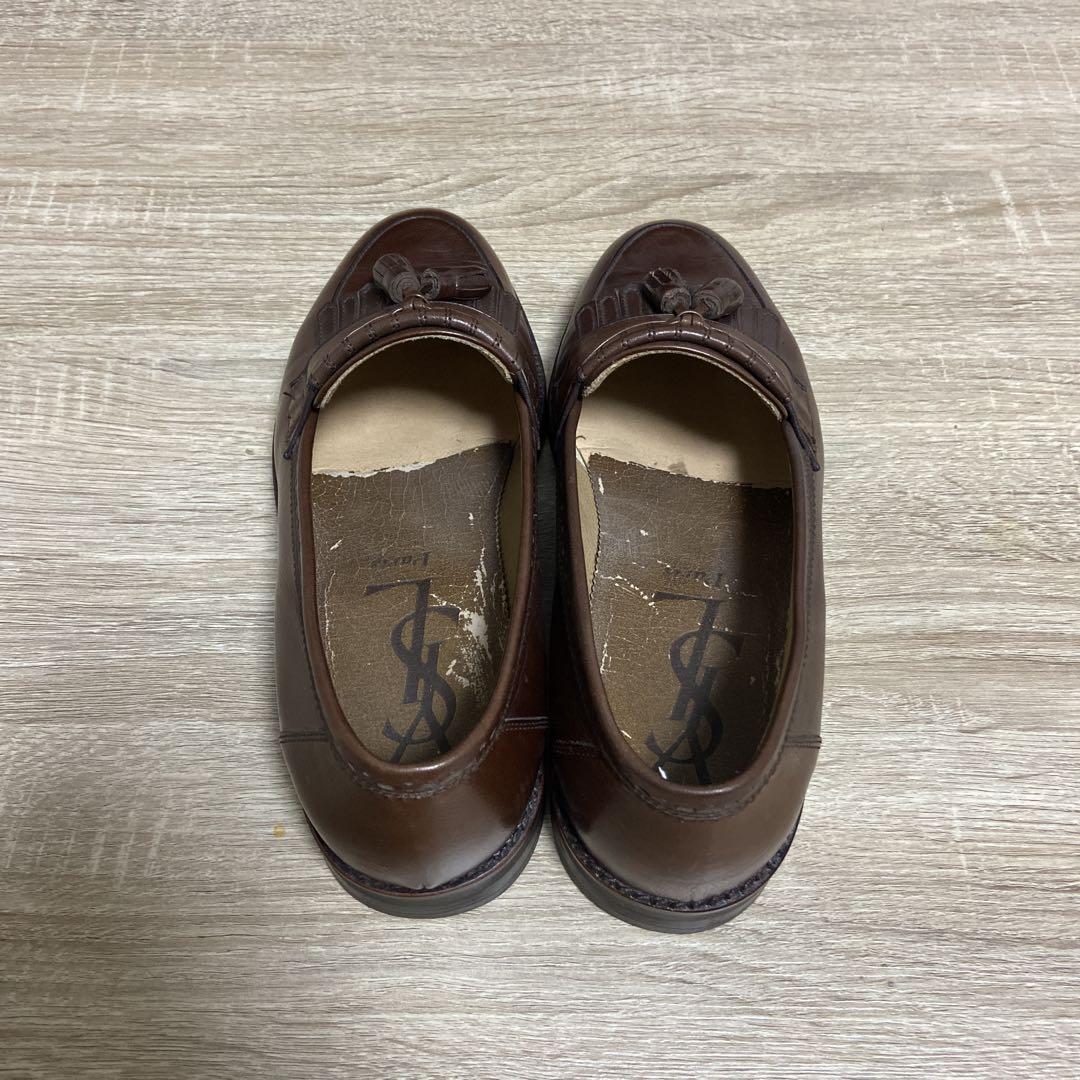 靴 Yves Saint Laurent Tassel loafers BROWN YSL Saint Laurent Tassel Loafers Brown Size 25 & 26