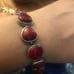 Lucky brand Red Stone Silver Bracelet