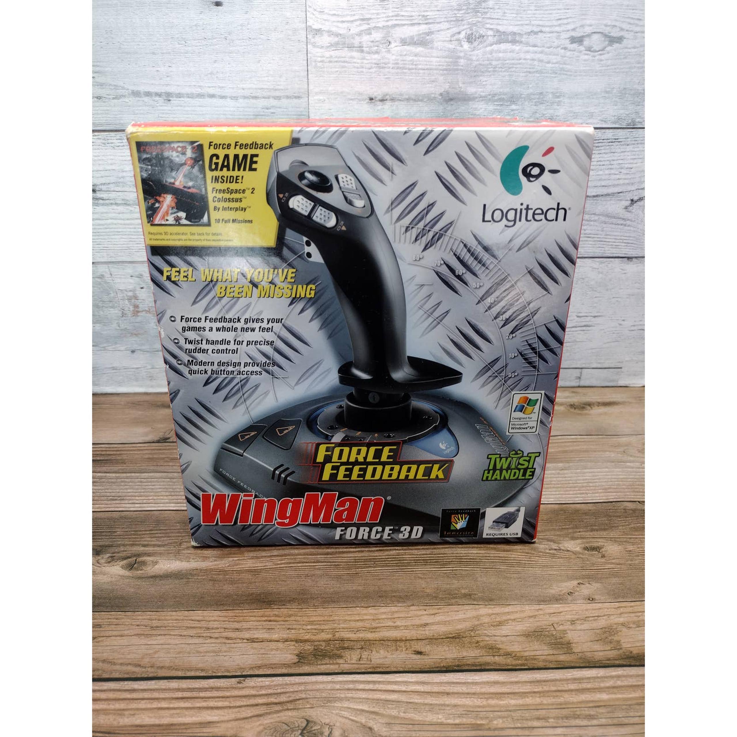 Logitech Wingman Force 3D PC Force Feedback Joystick! In Box! Retail $88!