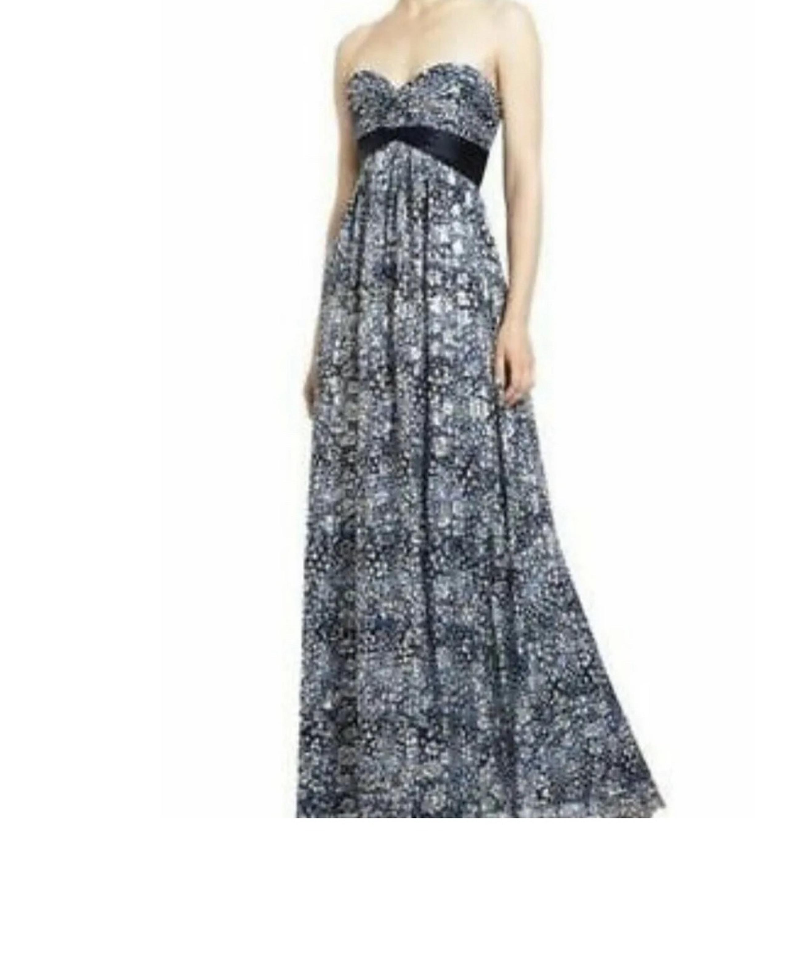 BCBG Maxazria - Kai Multi Blue and Grey Maxi Dress - Size 2