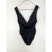 TRINA TURK Size 12 Getaway Solid Wrap Front One Piece Black Swimsuit Contour