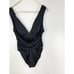 TRINA TURK Size 12 Getaway Solid Wrap Front One Piece Black Swimsuit Contour