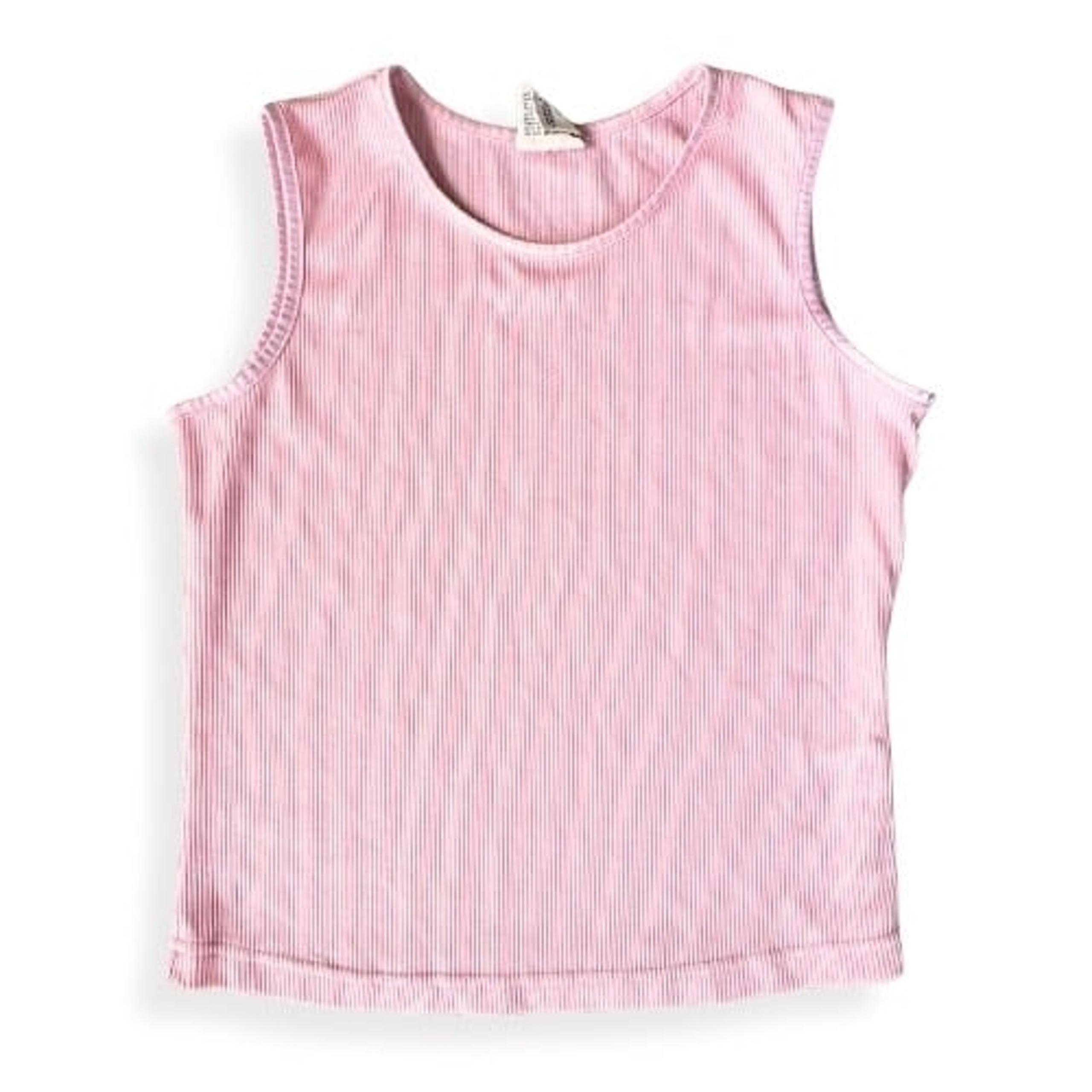 Vintage 90s Ribbed Pink Tank Top Allison Daley Petite Small Minimalist
