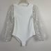 Lulus Wedding 2 Piece Bridal Skirt And Bodysuit Embroidered Tulle Sheer White M