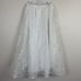 Lulus Wedding 2 Piece Bridal Skirt And Bodysuit Embroidered Tulle Sheer White M