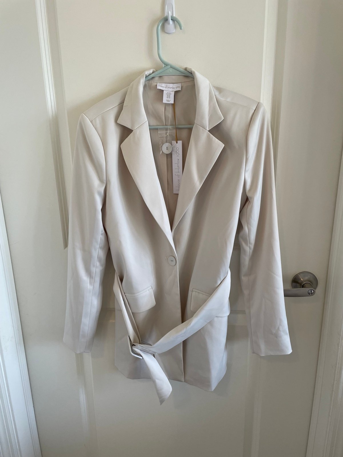 Womens House Of Harlow 1690 White Coat Size XS
