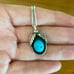 Vintage Native Sterling Silver and Turquoise Pendant with 18” Chain