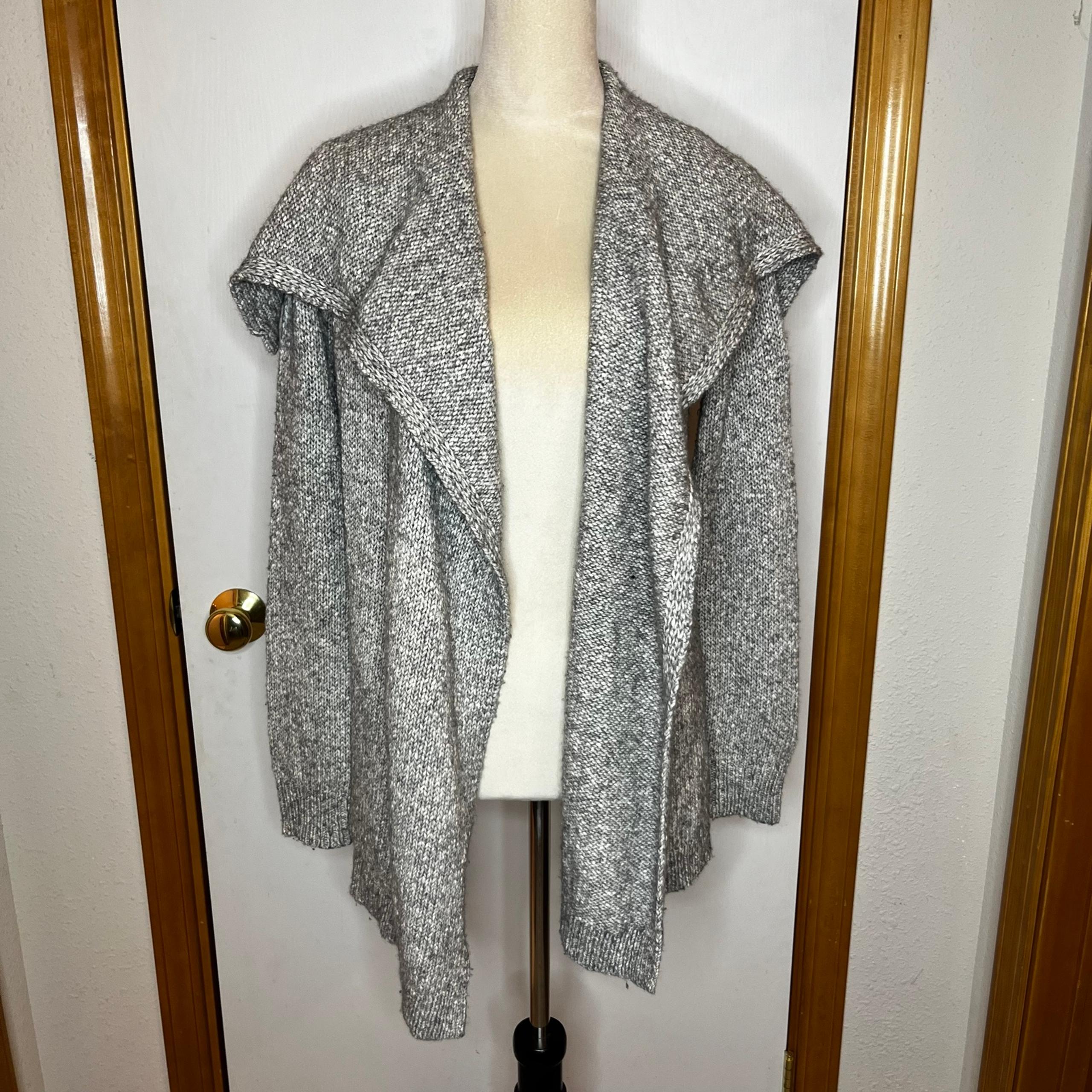 Theory Merino Wool blend Open Cardigan Sweater Women Small Gray Casual Career
