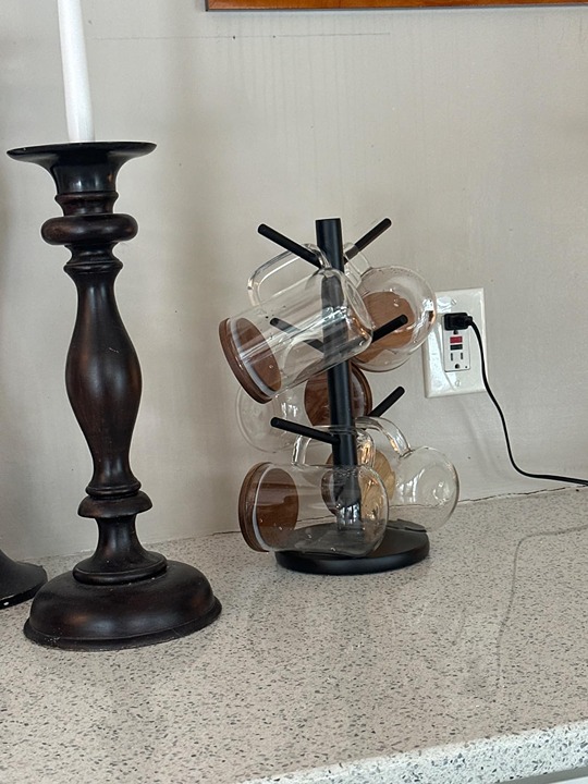 Mug Holder Tree, Coffee Cup Holder with 6 Hooks Black